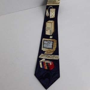 VTG Computers Mens Tie Monitors Keyboard Floppy